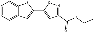 5-(2-苯并噻吩基)异噁唑-3-甲酸乙酯, 1431935-32-8, 结构式