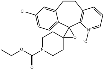 Dispiro[11H-benzo[5,6]cyclohepta[1,2-b]pyridine-11,2'-oxirane-3',4''-piperidine]-1''-carboxylic acid, 8-chloro-5,6-dihydro-, ethyl ester, 1-oxide Structure