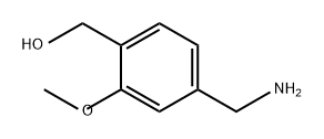 (4-(氨甲基)-2-甲氧基苯基)甲醇, 1432496-19-9, 结构式