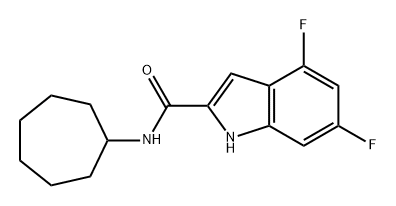 1H-Indole-2-carboxamide, N-cycloheptyl-4,6-difluoro-|N-环庚基-4,6-二氟-1H-吲哚-2-甲酰胺