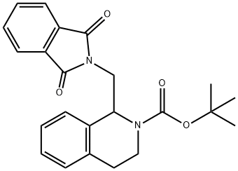 2(1H)-Isoquinolinecarboxylic acid, 1-[(1,3-dihydro-1,3-dioxo-2H-isoindol-2-yl)methyl]-3,4-dihydro-, 1,1-dimethylethyl ester Structure
