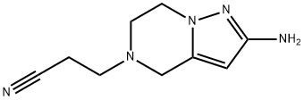 3-(2-amino-6,7-dihydropyrazolo[1,5-a]pyrazin-5(4H)-yl)propanenitrile 结构式