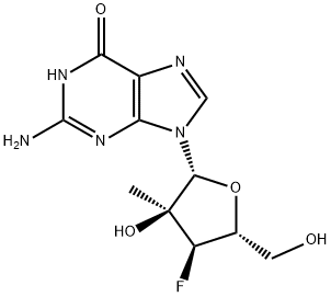 3'-deoxy-3'-fluoro-2'-C-Methylguanosine,1434144-21-4,结构式