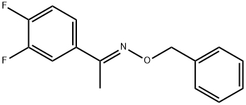 Ethanone, 1-(3,4-difluorophenyl)-, O-(phenylmethyl)oxime, (1E)- 化学構造式