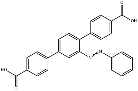 2'-(苯基偶氮基)-[1,1':4',1''-三联苯]-4,4''-二羧酸 结构式