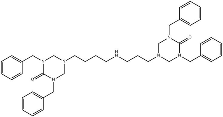 1,3,5-Triazin-2(1H)-one, tetrahydro-1,3-bis(phenylmethyl)-5-[3-[[4-[tetrahydro-4-oxo-3,5-bis(phenylmethyl)-1,3,5-triazin-1(2H)-yl]butyl]amino]propyl]-