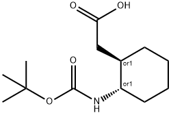 N-Boc-trans-2-(2-aminocyclohexyl)acetic acid Struktur