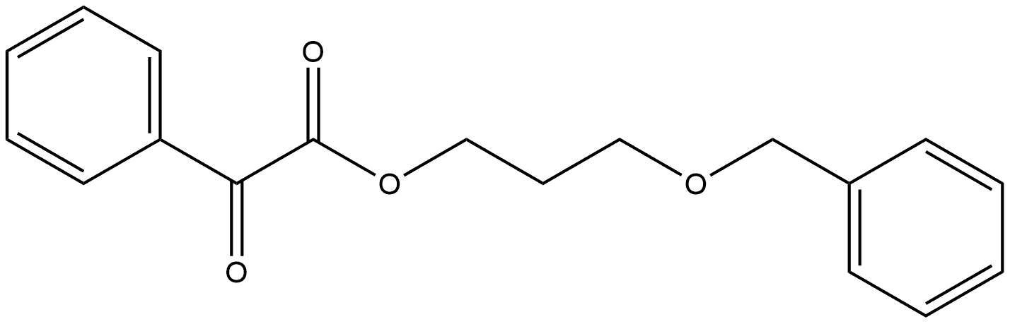 Benzeneacetic acid, α-oxo-, 3-(phenylmethoxy)propyl ester 结构式