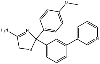 4-Thiazolamine, 2,5-dihydro-2-(4-methoxyphenyl)-2-[3-(3-pyridinyl)phenyl]- Struktur