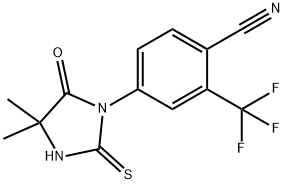 4-(4,4-Dimethyl-5-oxo-2-thioxo-1-imidazolidinyl)-2-trifluoromethylbenzonitrile Structure
