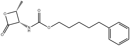 Carbamic acid, N-[(2R,3S)-2-methyl-4-oxo-3-oxetanyl]-, 5-phenylpentyl ester Structure