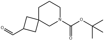 6-Azaspiro[3.5]nonane-6-carboxylic acid, 2-formyl-, 1,1-dimethylethyl ester Structure