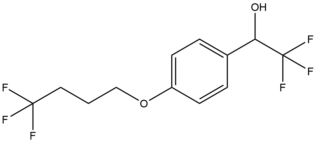2,2,2-三氟-1-(4-(4,4,4-三氟丁氧基)苯基)1-乙醇, 1441057-70-0, 结构式