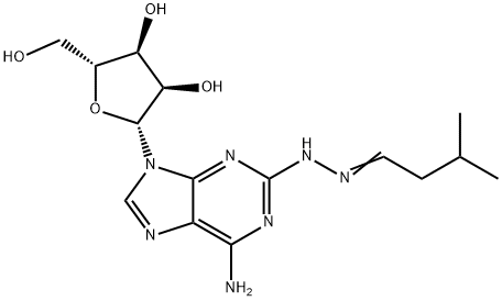 Adenosine, 2-[2-(3-methylbutylidene)hydrazinyl]- 结构式