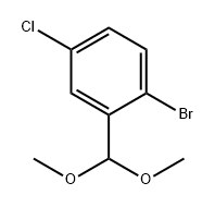 1-BROMO-4-CHLORO-2-(DIMETHOXYMETHYL)BENZENE, 1443497-89-9, 结构式