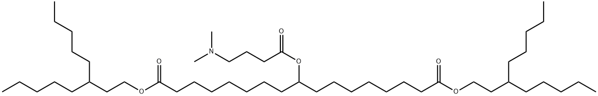 Heptadecanedioic acid, 9-[4-(dimethylamino)-1-oxobutoxy]-, 1,17-bis(3-pentyloctyl) ester 结构式