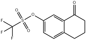 Methanesulfonic acid, 1,1,1-trifluoro-, 5,6,7,8-tetrahydro-8-oxo-2-naphthalenyl ester 化学構造式