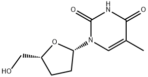 3'-Deoxy-L-thymidine 结构式