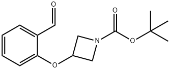1-Azetidinecarboxylic acid, 3-(2-formylphenoxy)-, 1,1-dimethylethyl ester Structure