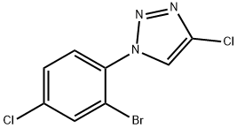 1-(2-溴-4-氯苯基)-4-氯-1H-1,2,3-三唑 结构式