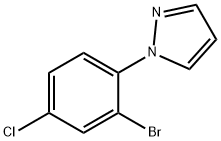 1H-Pyrazole, 1-(2-bromo-4-chlorophenyl)- Structure