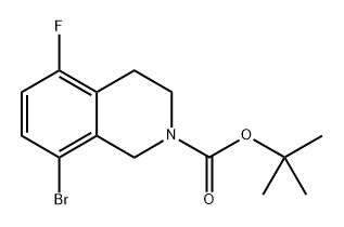 8-溴-5-氟-3,4-二氢异喹啉-2(1H)-羧酸叔丁酯, 1445891-41-7, 结构式