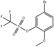 Methanesulfonic acid, 1,1,1-trifluoro-, 5-bromo-2-methoxyphenyl ester Structure