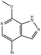 4-溴-7-甲氧基-1H-吡唑并[3,4-C]吡啶, 1446222-52-1, 结构式
