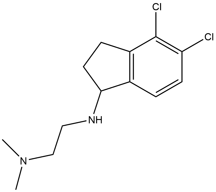4,5-dichloro-N-[2-(dimethylamino)ethyl]-2,3-dihydro-1H-inden-1-amine Structure