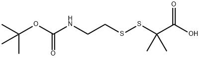 Propanoic acid,2-[[2-[[(1,1-dimethylethoxy)carbonyl]amino]ethyl]dithio]-2-methyl- Structure