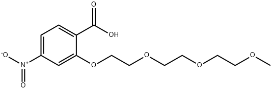 Benzoic acid, 2-[2-[2-(2-methoxyethoxy)ethoxy]ethoxy]-4-nitro- Struktur