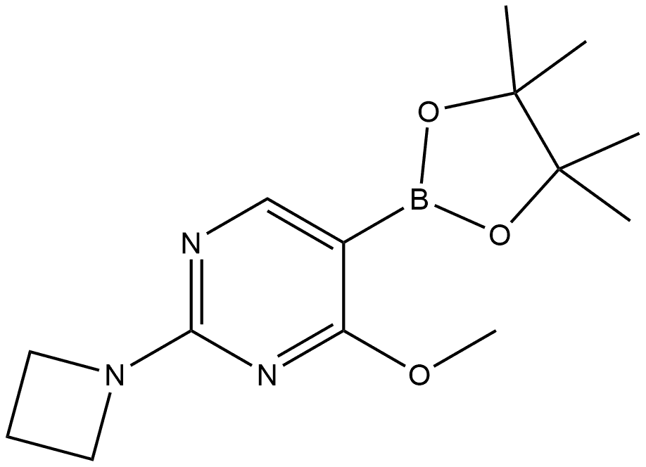 2-(1-Azetidinyl)-4-methoxy-5-(4,4,5,5-tetramethyl-1,3,2-dioxaborolan-2-yl)pyr... Structure