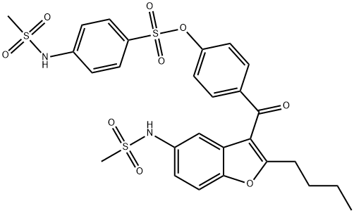 Benzenesulfonic acid, 4-[(methylsulfonyl)amino]-, 4-[[2-butyl-5-[(methylsulfonyl)amino]-3-benzofuranyl]carbonyl]phenyl ester