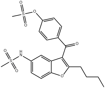 Des-(dibutylpropylamine) Methanesulfonyl Dronedarone Struktur