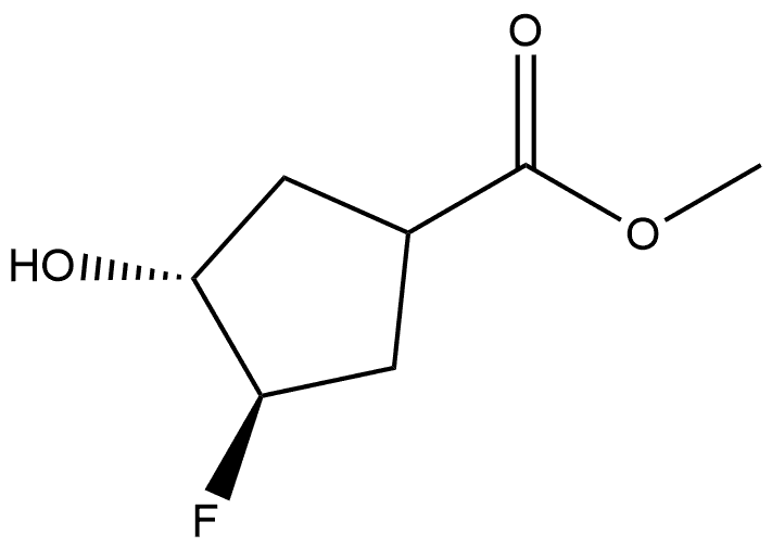 REL-(3R,4R)-3-氟-4-羟基环戊烷-1-羧酸甲酯, 1448309-94-1, 结构式