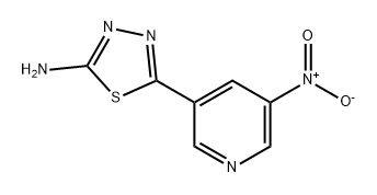 5-(5-硝基吡啶-3-基)-1,3,4-噻二唑-2-胺 结构式