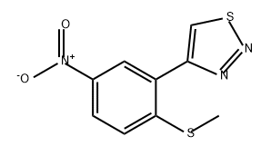4-[2-(甲硫基)-5-硝基苯基]-1,2,3-噻二唑 结构式