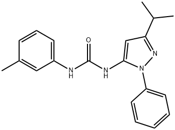 Urea, N-[3-(1-methylethyl)-1-phenyl-1H-pyrazol-5-yl]-N'-(3-methylphenyl)- Struktur