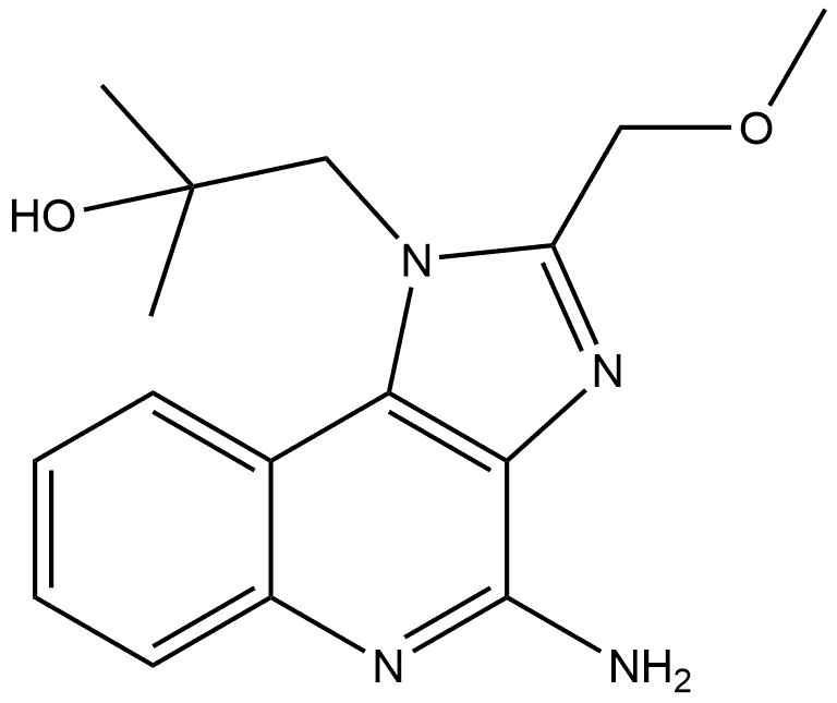 4-Amino-2-(methoxymethyl)-α,α-dimethyl-1H-imidazo[4,5-c]quinoline-1-ethanol 结构式