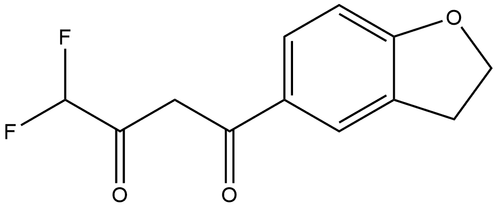 1-(2,3-Dihydro-5-benzofuranyl)-4,4-difluoro-1,3-butanedione 结构式