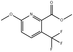 2-Pyridinecarboxylic acid, 6-methoxy-3-(trifluoromethyl)-, methyl ester Structure
