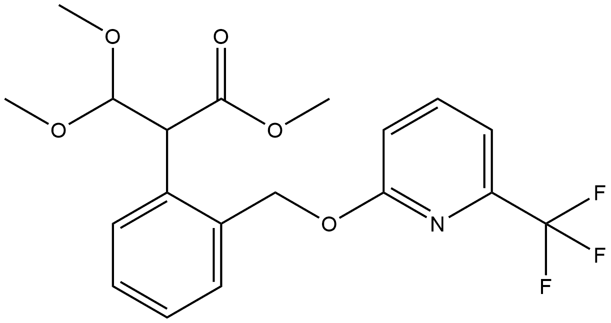 α-(dimethoxymethyl)-2-[[[6-(trifluoromethyl)-2-pyridinyl]oxy]methyl]-Benzeneacetic acid methyl ester 结构式