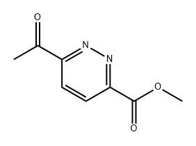 6-乙酰基-3-哒嗪羧酸甲酯 结构式