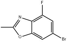 6-溴-4-氟-2-甲基苯并噁唑,1449599-13-6,结构式