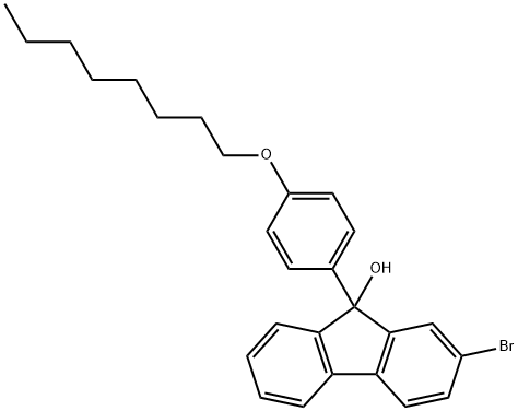 2-溴-9-(4-(辛氧基)苯基)-9H-芴-9-醇,1449686-76-3,结构式