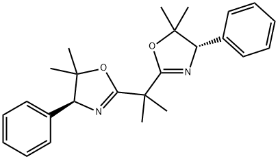 Oxazole, 2,2'-(1-methylethylidene)bis[4,5-dihydro-5,5-dimethyl-4-phenyl-, (4S,4'S)- Structure