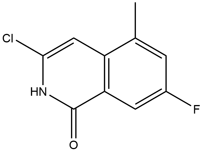 3-Chloro-7-fluoro-5-methyl-1(2H)-isoquinolinone 结构式