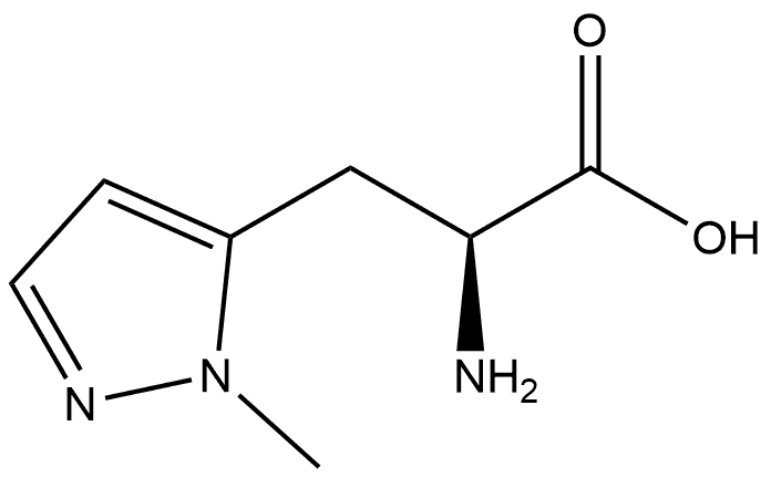 1H-Pyrazole-5-propanoic acid, α-amino-1-methyl-, (αS)- Structure