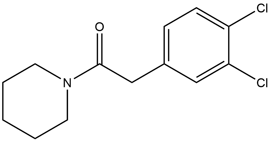 2-(3,4-Dichlorophenyl)-1-(1-piperidinyl)ethanone 结构式