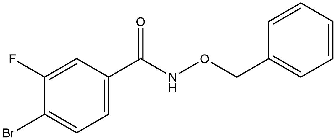4-Bromo-3-fluoro-N-(phenylmethoxy)benzamide 结构式